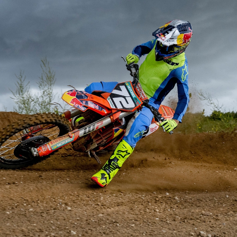 Motocross dres Alpinestars Techstar Melt fluo žuto-plavi