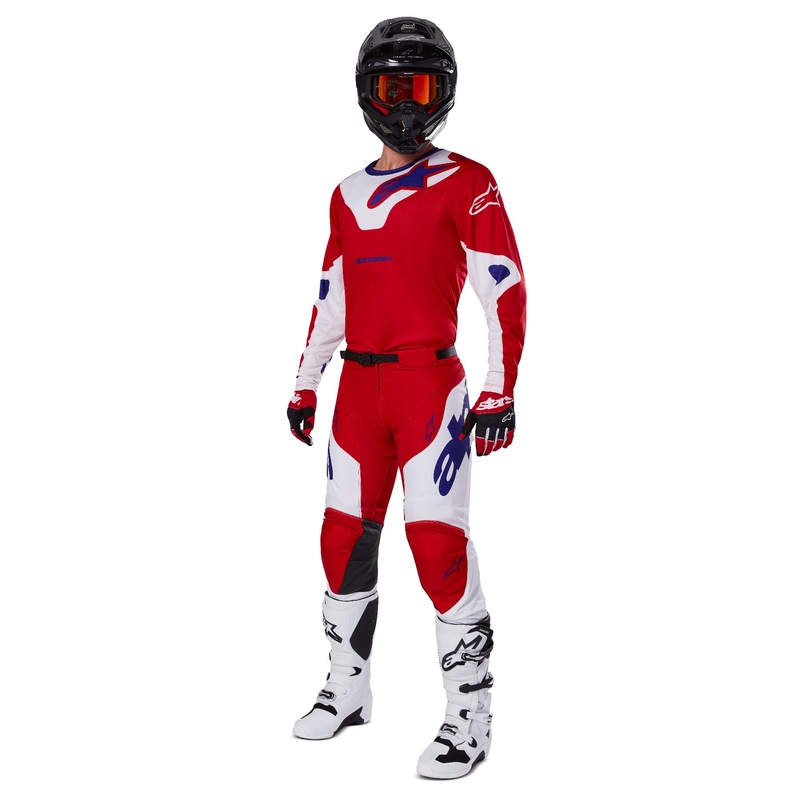 Alpinestars Racer Veil motocross dres crveno-bijeli