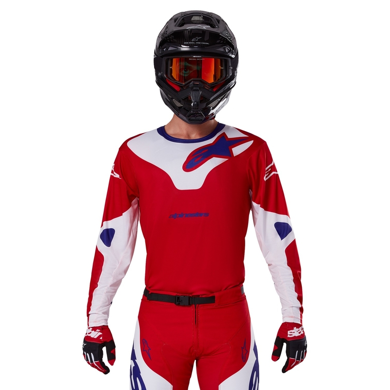 Alpinestars Racer Veil motocross dres crveno-bijeli