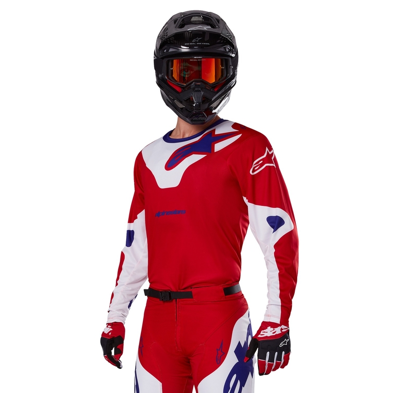 Alpinestars Racer Veil motocross dres crveno-bijeli