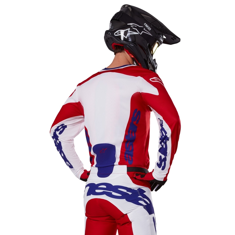 Alpinestars Racer Veil motocross dres crveno-bijeli