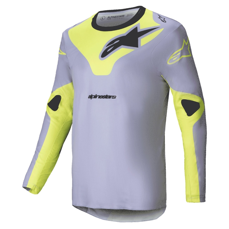 Motocross dres Alpinestars Racer Veil sivo-fluo žuti