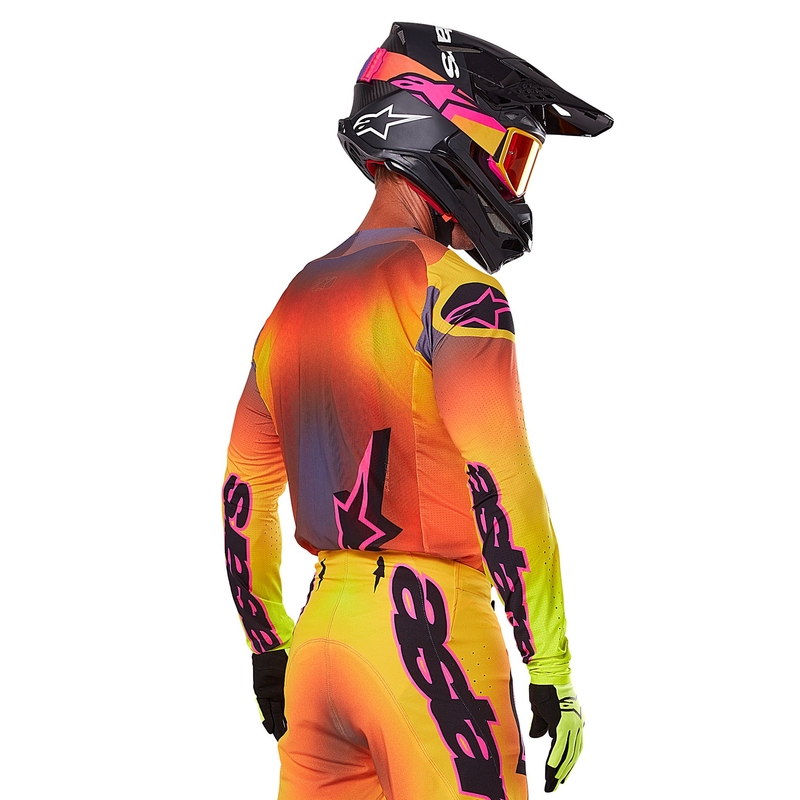Alpinestars Supertech Lipan motocross dres žuto-roza