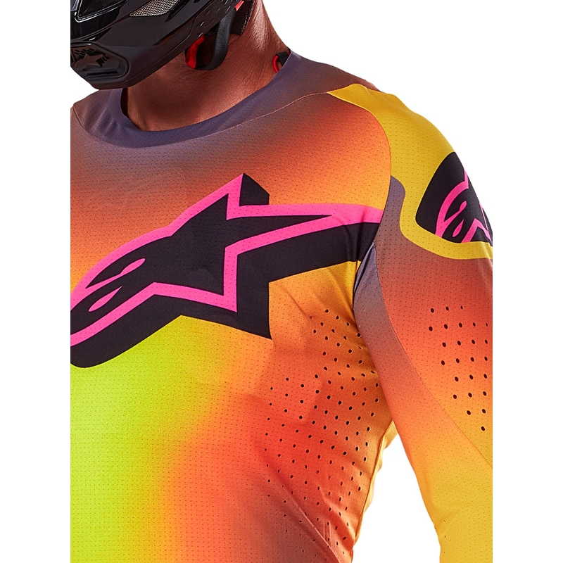 Alpinestars Supertech Lipan motocross dres žuto-roza