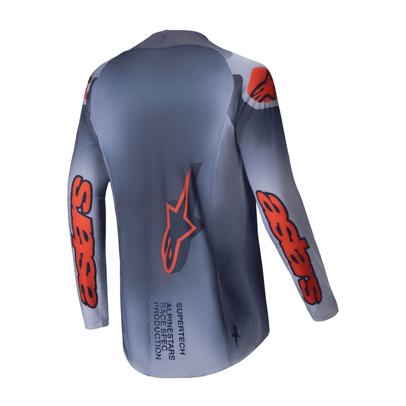 Motocross dres Alpinestars Supertech Lipan sivo-fluo narančasti