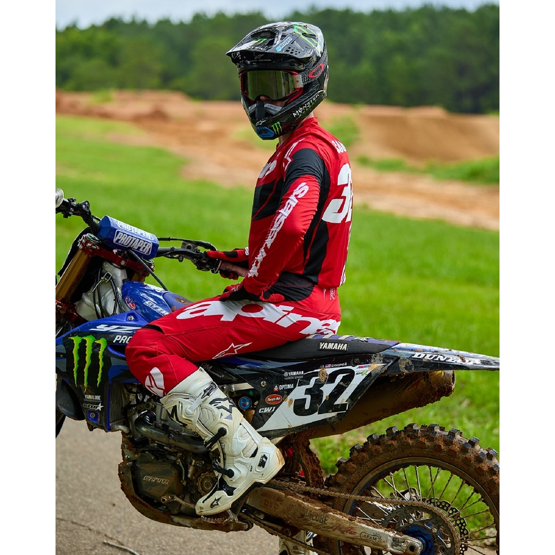 Alpinestars Techstar Dreem motocross majica crveno-crna