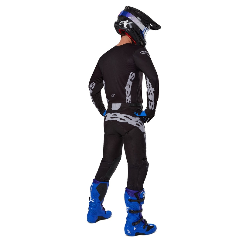 Alpinestars Racer Graphite motocross majica crno-siva