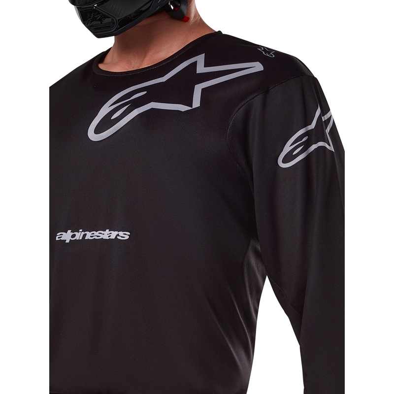 Alpinestars Racer Graphite motocross majica crno-siva