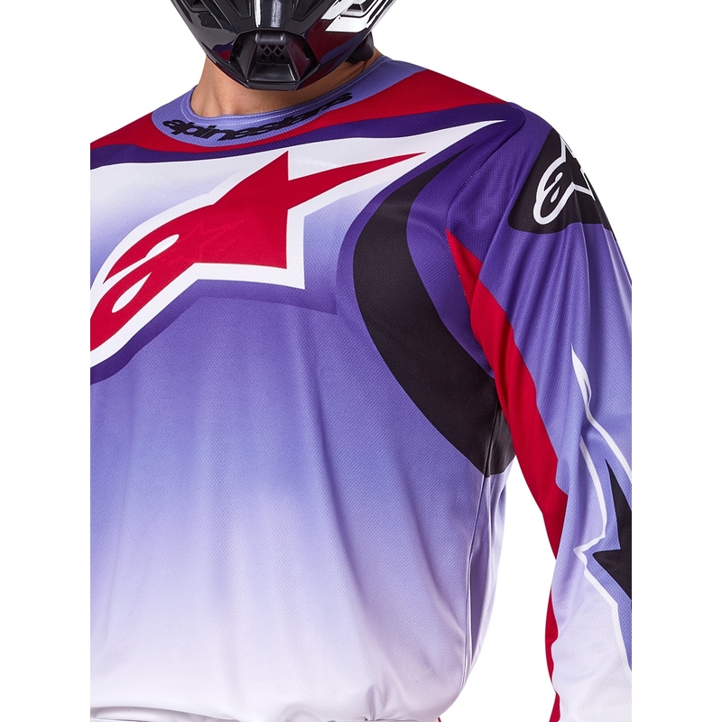 Alpinestars Fluid Wurx motocross dres fluo ljubičasto-crveni