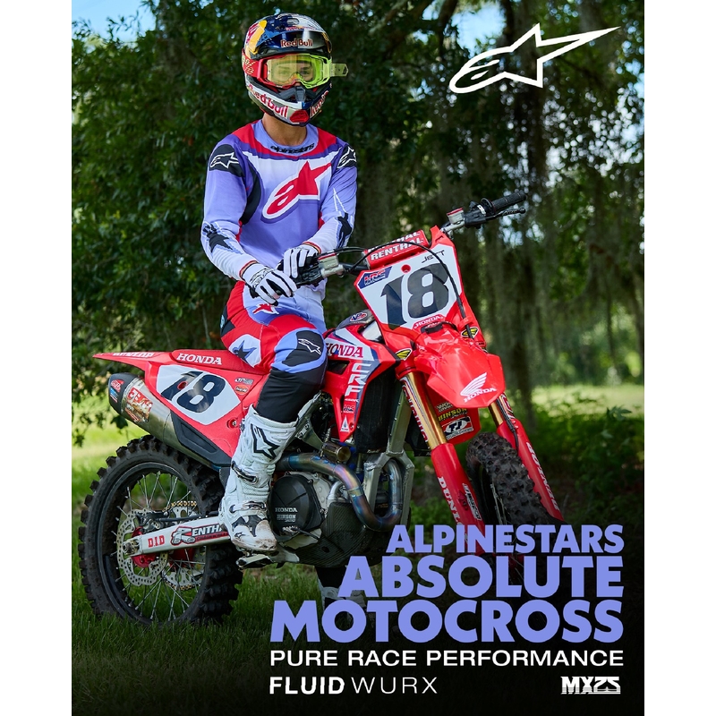 Alpinestars Fluid Wurx motocross dres fluo ljubičasto-crveni