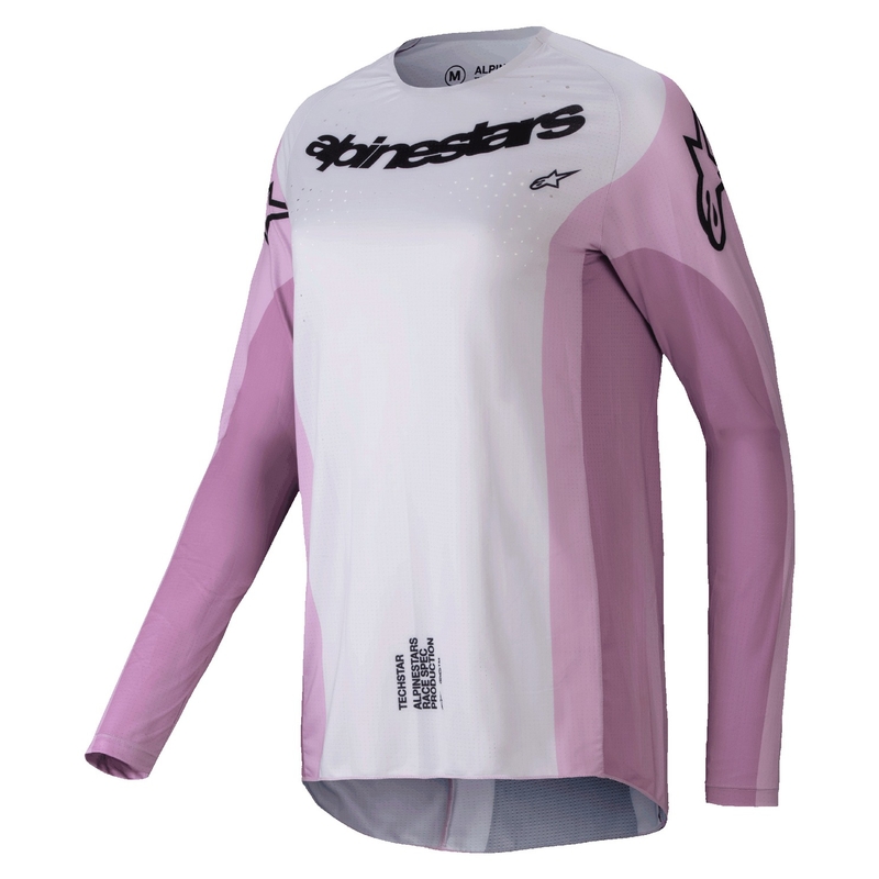 Alpinestars Stella Techstar Melt crno-krem-crvena ženska motokros majica