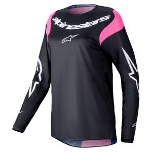 Alpinestars Stella Fluid Haul ženska motokros majica crno-fluo ružičasta