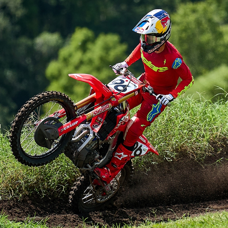 Alpinestars Supertech Maker motocross hlače crveno-fluo žute