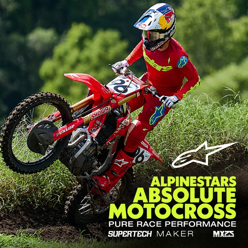 Alpinestars Supertech Maker motocross hlače crveno-fluo žute