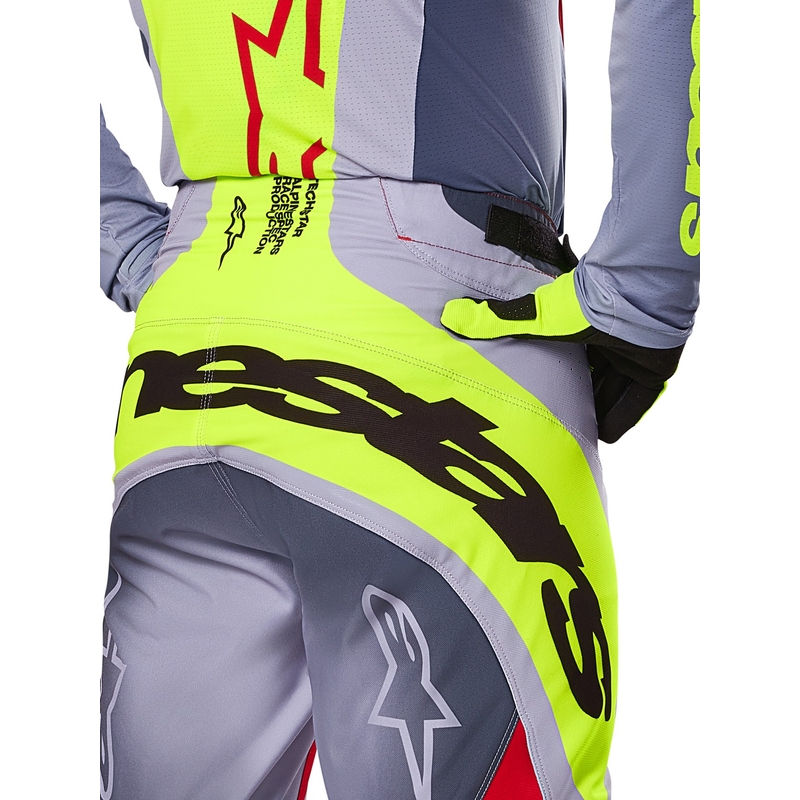 Alpinestars Techstar Melt motocross hlače crveno-sive