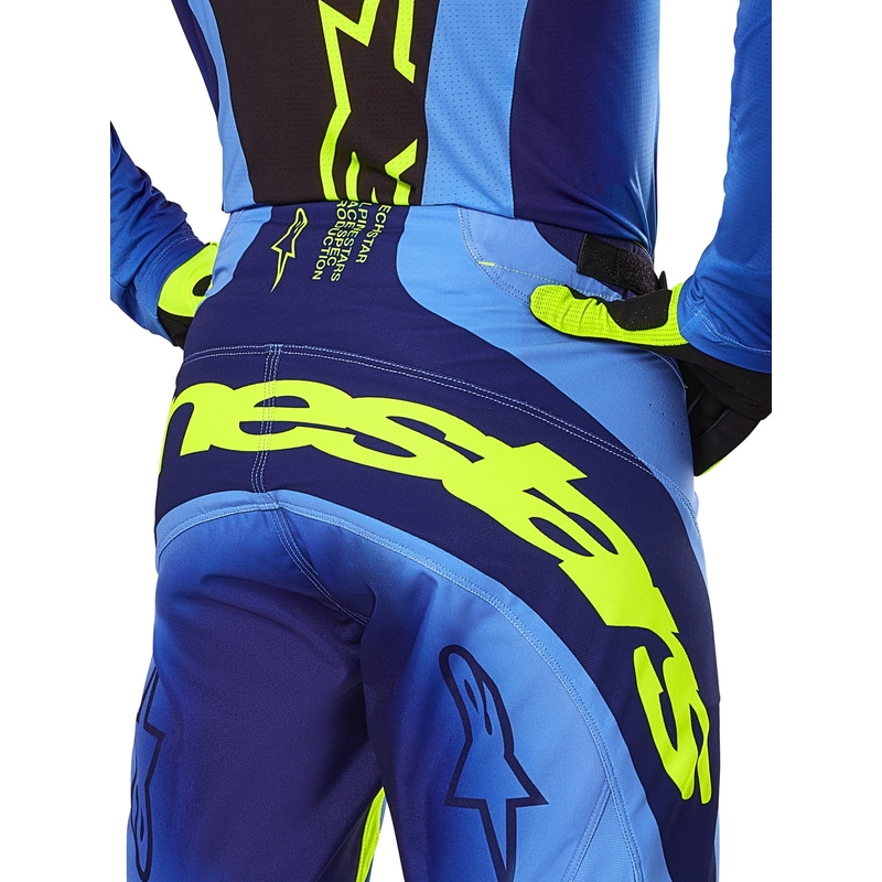 Motocross hlače Alpinestars Techstar Melt fluo žuto-plave