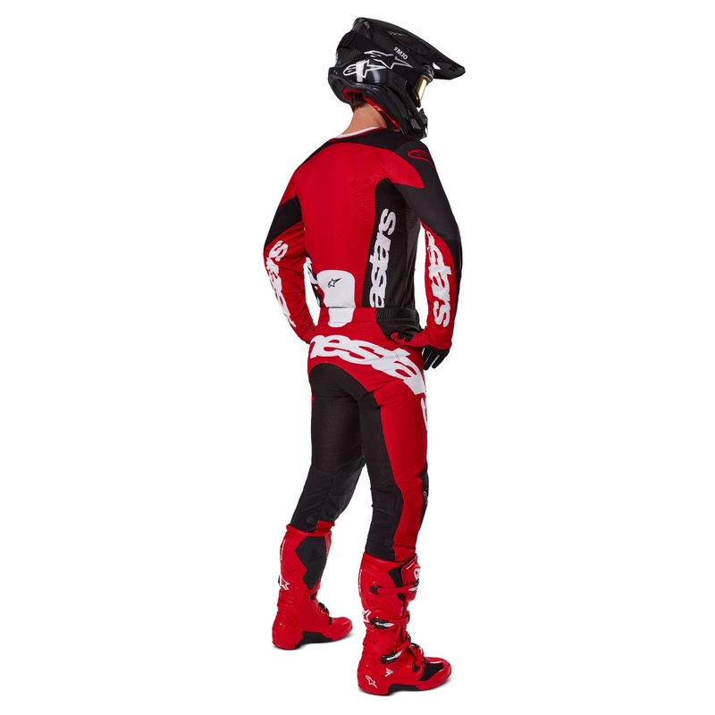 Alpinestars Racer Veil motokros hlače crno-crvene