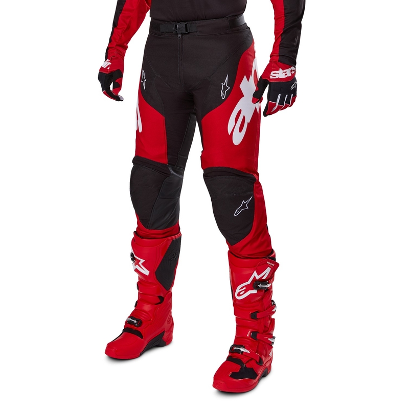 Alpinestars Racer Veil motokros hlače crno-crvene