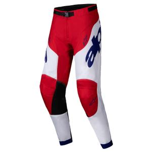 Alpinestars Racer Veil motocross hlače crveno-bijele