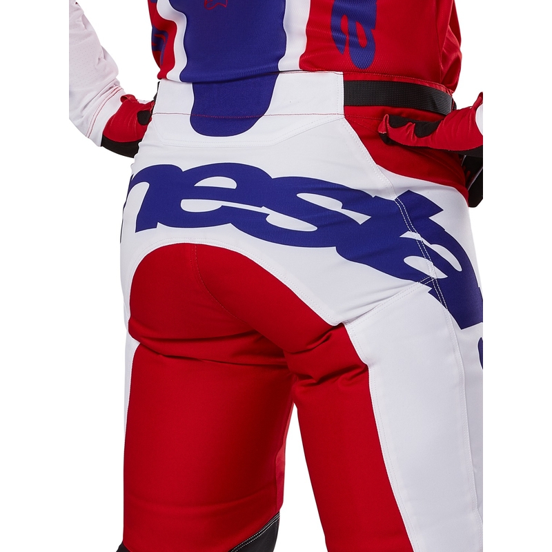 Alpinestars Racer Veil motocross hlače crveno-bijele