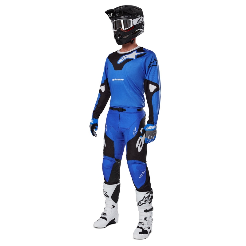 Alpinestars Racer Veil motocross hlače plavo-crne