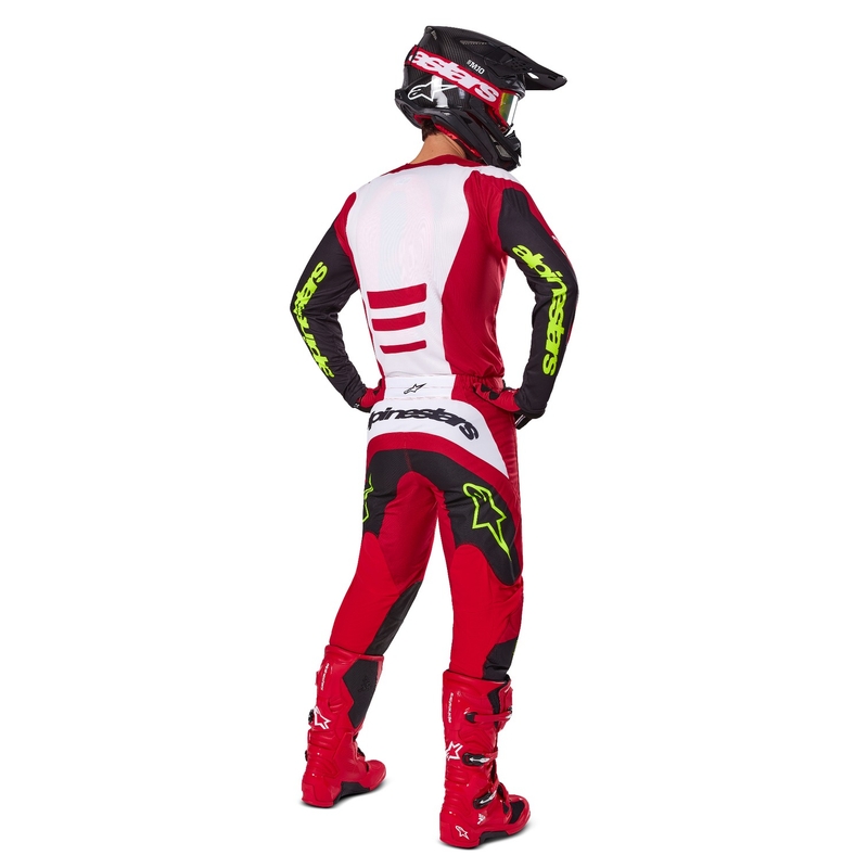 Alpinestars Fluid Haul motocross hlače crveno-crne