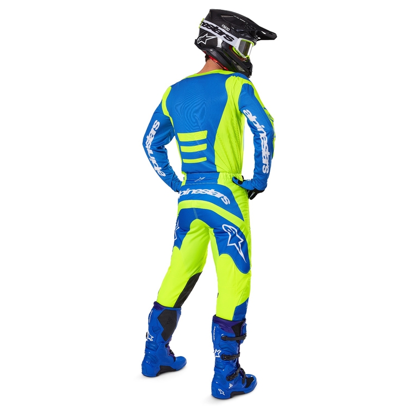 Alpinestars Fluid Haul motocross hlače fluo žuto-plave
