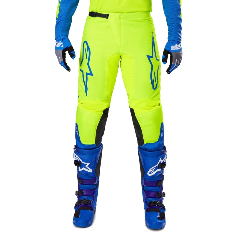 Alpinestars Fluid Haul motocross hlače fluo žuto-plave
