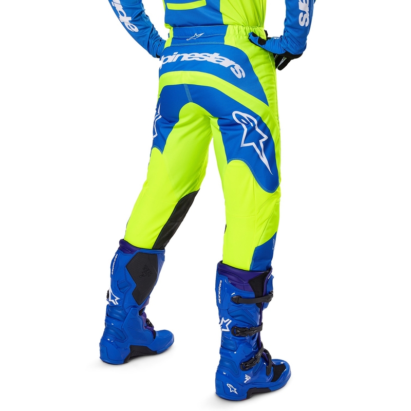 Alpinestars Fluid Haul motocross hlače fluo žuto-plave