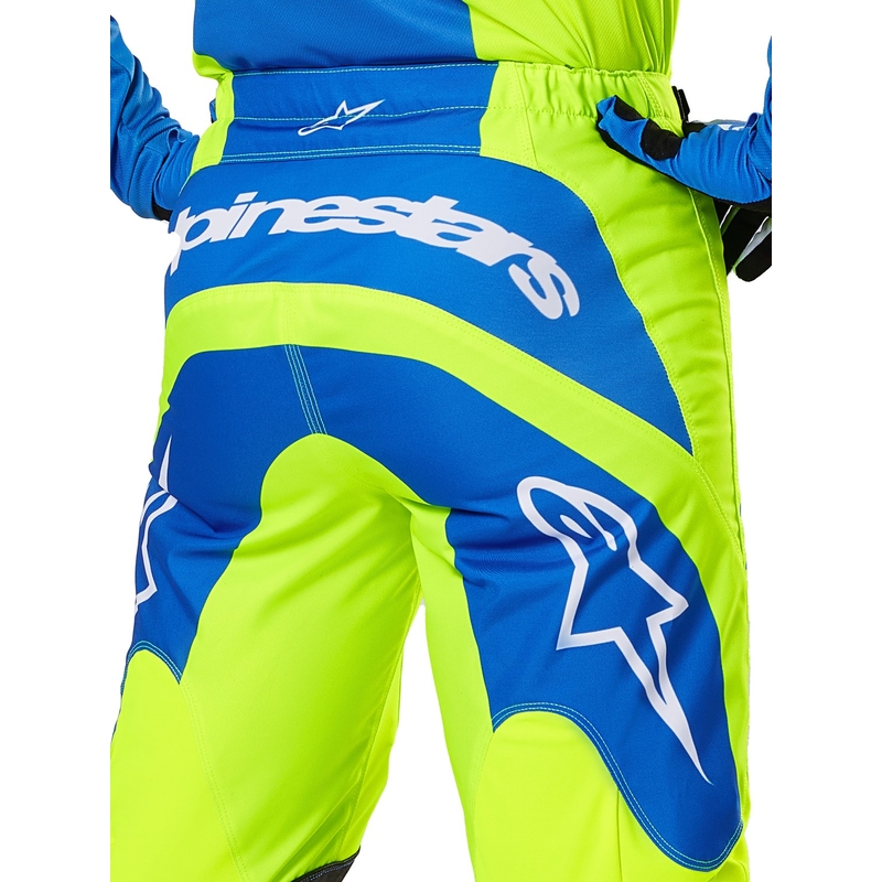 Alpinestars Fluid Haul motocross hlače fluo žuto-plave