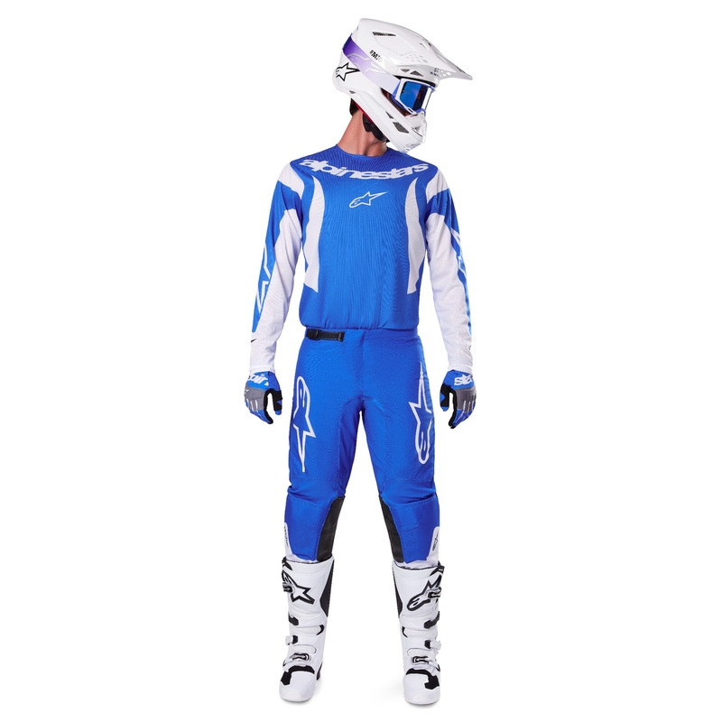 Alpinestars Fluid Haul motocross hlače plavo-bijele