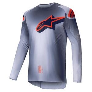 Motocross dres Alpinestars Supertech Lipan sivo-fluo narančasti