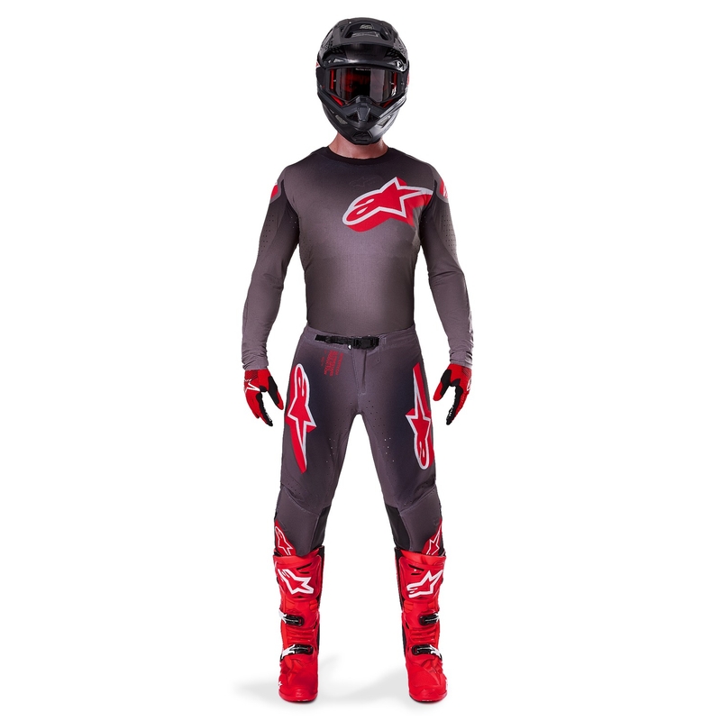 Alpinestars Supertech Lipan motocross hlače dimljeno-crvene