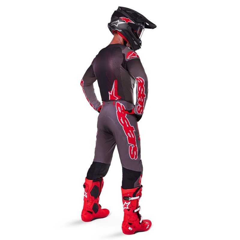 Alpinestars Supertech Lipan motocross hlače dimljeno-crvene