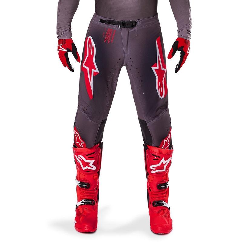 Alpinestars Supertech Lipan motocross hlače dimljeno-crvene