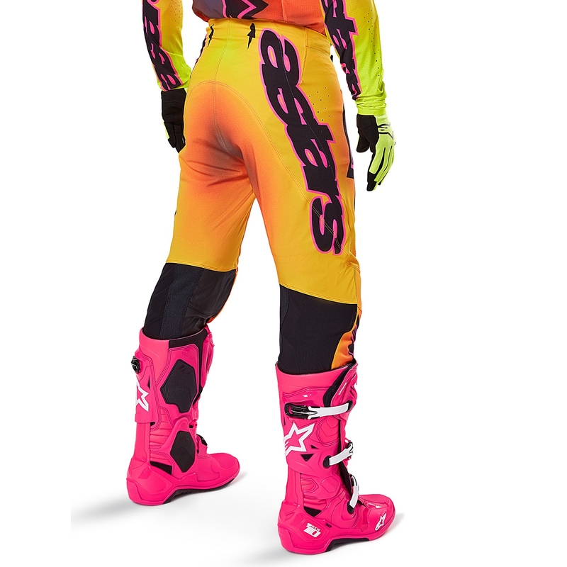 Motocross hlače Alpinestars Supertech Lipan žuto-roze