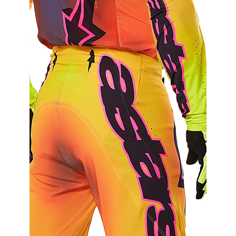 Motocross hlače Alpinestars Supertech Lipan žuto-roze