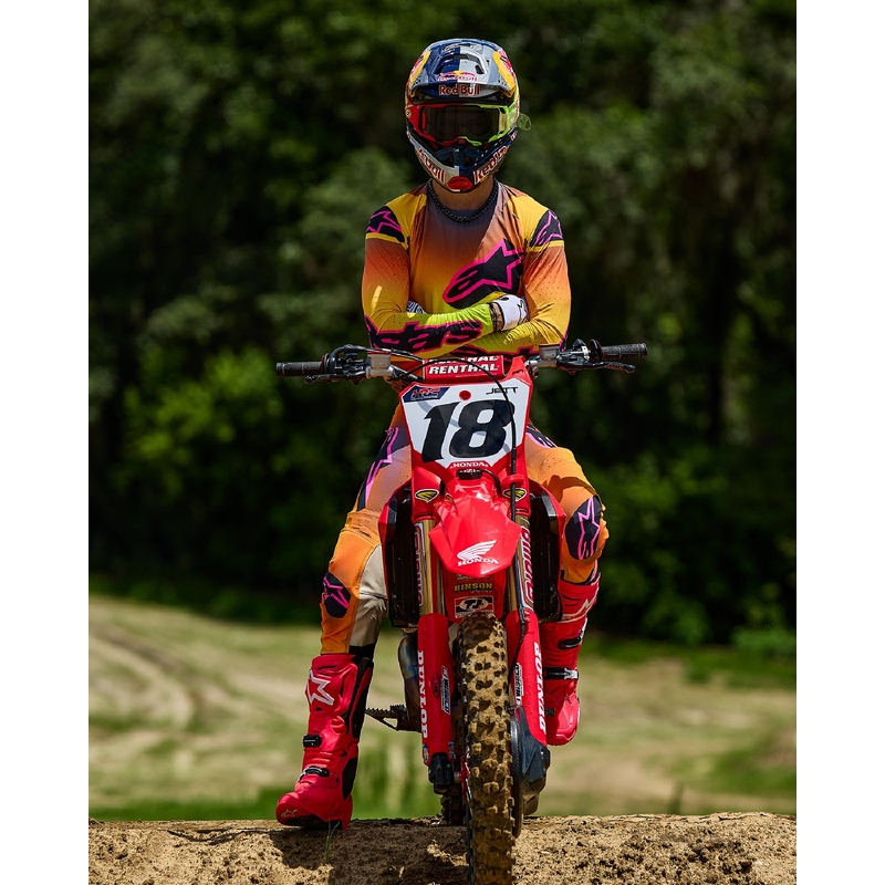 Motocross hlače Alpinestars Supertech Lipan žuto-roze