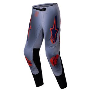 Motocross hlače Alpinestars Supertech Lipan sivo-fluo narančaste