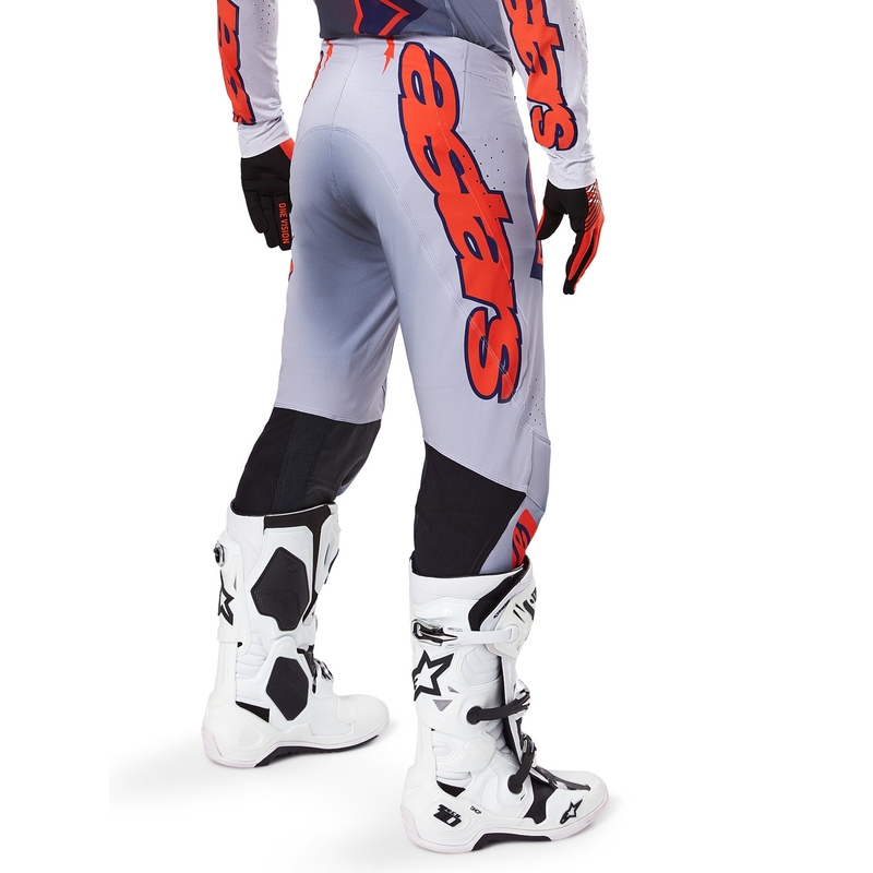 Motocross hlače Alpinestars Supertech Lipan sivo-fluo narančaste