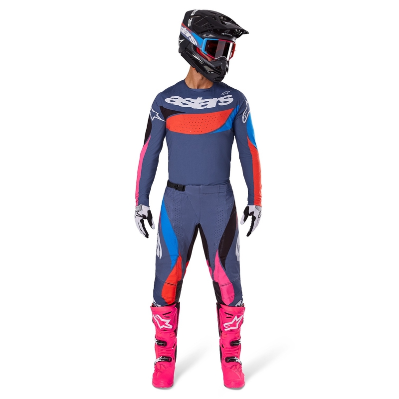 Alpinestars Techstar Dreem motocross hlače sive-višebojne