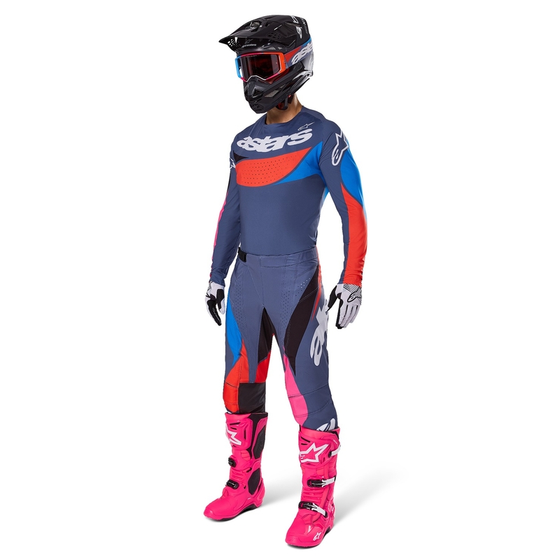 Alpinestars Techstar Dreem motocross hlače sive-višebojne