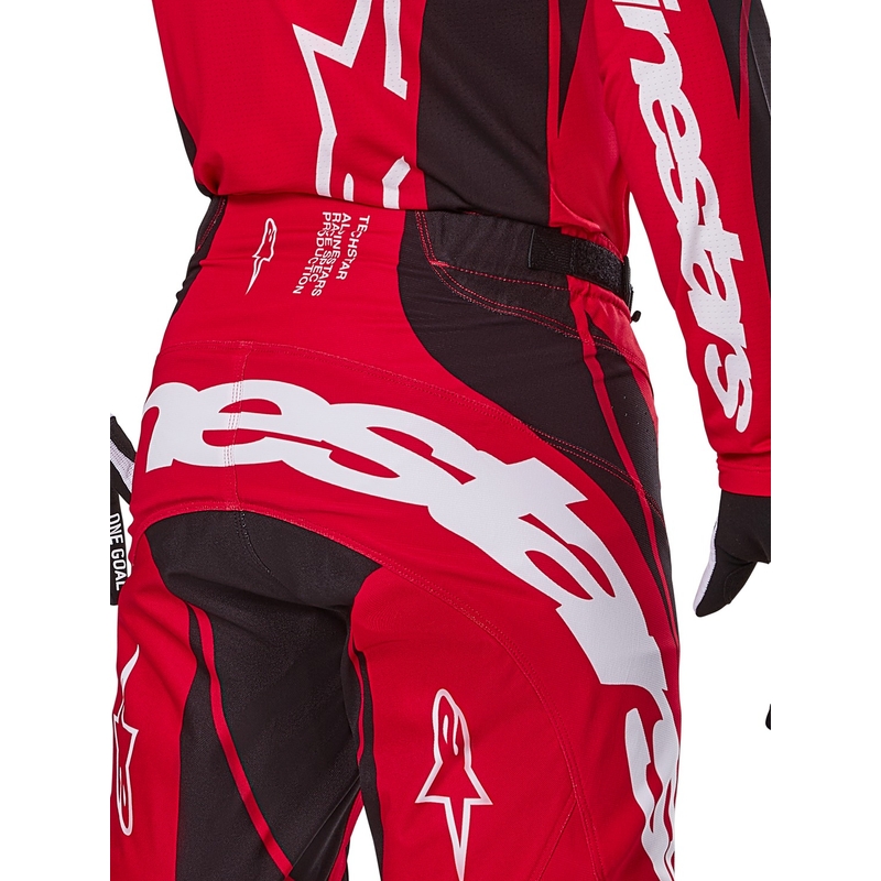 Alpinestars Techstar Dreem motocross hlače crveno-crne