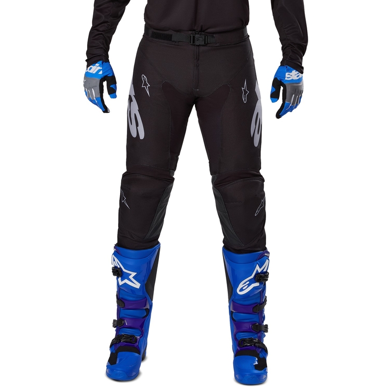 Alpinestars Racer Graphite motocross hlače crno-sive