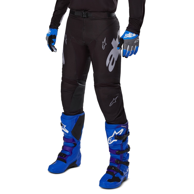 Alpinestars Racer Graphite motocross hlače crno-sive