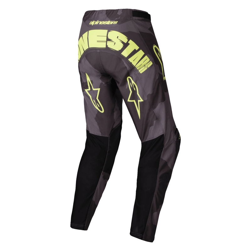 Motocross hlače Alpinestars Racer Hollow tamno camo-fluo žute