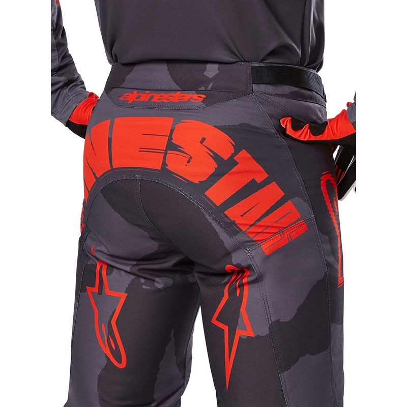 Motocross hlače Alpinestars Racer Hollow sive camo-fluo narančaste