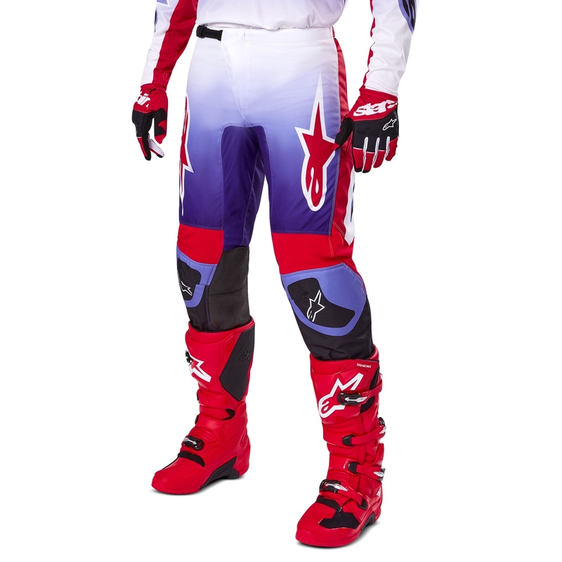 Alpinestars Fluid Wurx motocross hlače ljubičasto-crvene