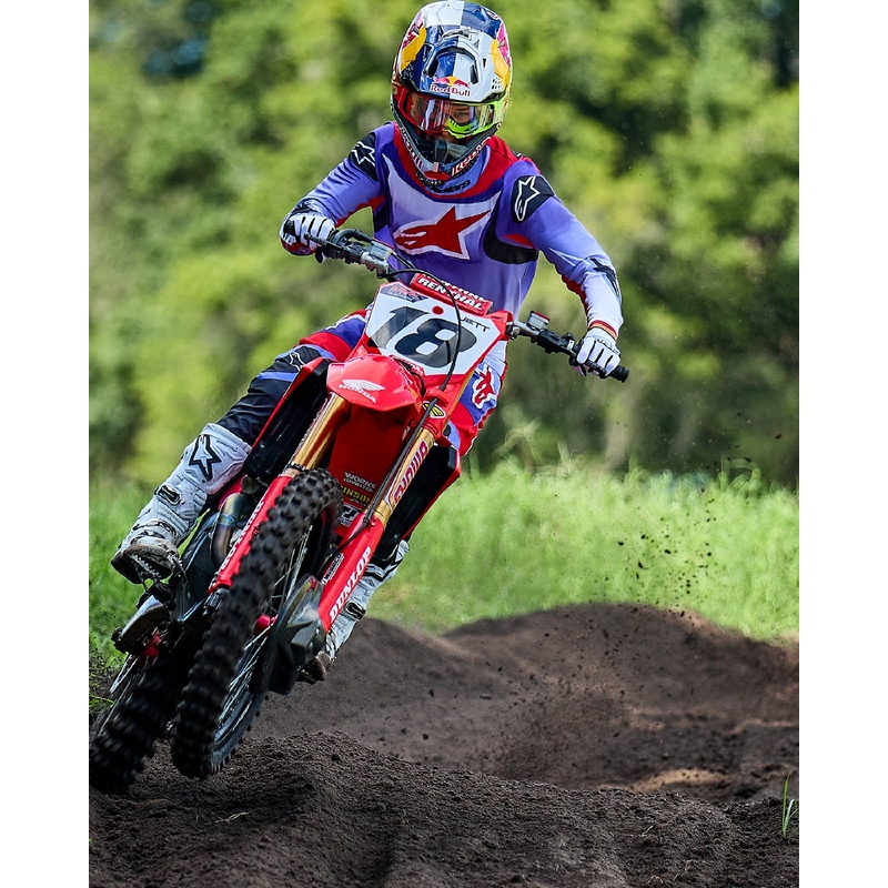 Alpinestars Fluid Wurx motocross hlače ljubičasto-crvene