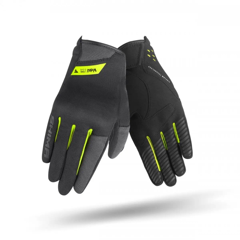 Dječje motorističke rukavice Shima One EVO crno-fluo žute